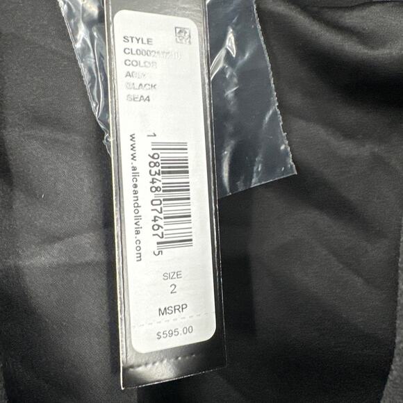 Alice + Olivia Black Mya Fitted Blazer Size 2 - Picture 5 of 14